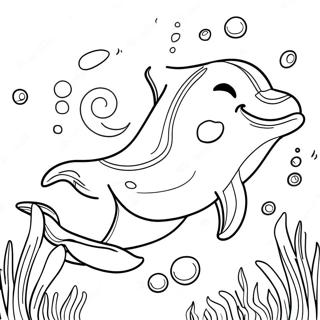 Halaman Mewarnai Lumba Lumba Yang Bermain 77526-20134