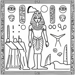 Halaman Mewarnai Hieroglif Mesir Kuno 77551-20152