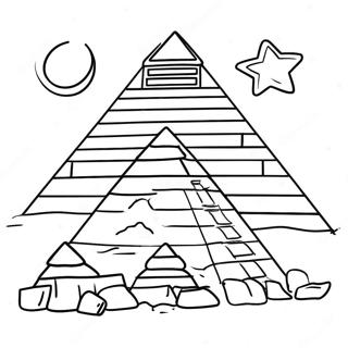 Halaman Mewarnai Piramida Di Bawah Langit Berbintang 77554-20162