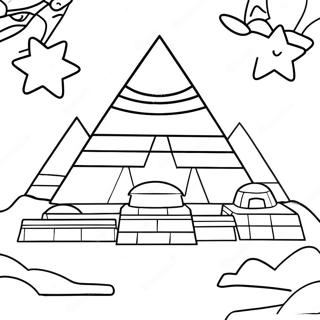 Halaman Mewarnai Piramida Di Bawah Langit Berbintang 77554-20163