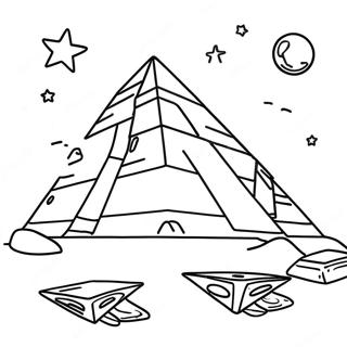 Halaman Mewarnai Piramida Di Bawah Langit Berbintang 77554-20164