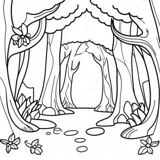 Halaman Mewarnai Hutan Ajaib Yang Terpesona 77577 20171