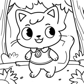 Halaman Mewarnai Gadis Kucing Petualang Di Hutan 77732-20294