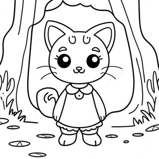 Halaman Mewarnai Gadis Kucing Petualang Di Hutan 77732-20296