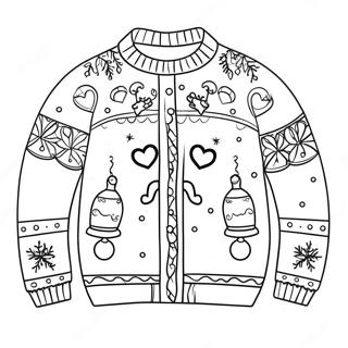 Halaman Mewarnai Sweater Natal Jelek Yang Imut 77890 20422