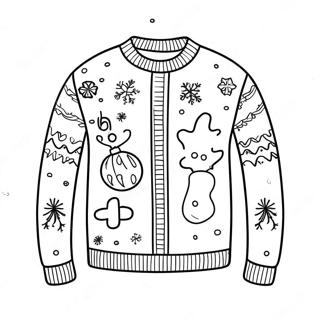 Halaman Mewarnai Sweater Natal Jelek Yang Imut 77890 20423