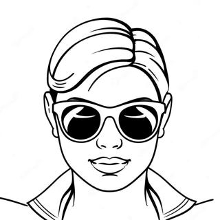 Halaman Mewarnai Baddie Keren Dengan Kacamata 77940-20454