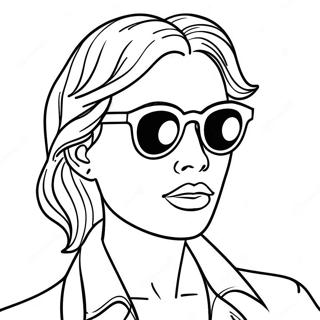 Halaman Mewarnai Baddie Keren Dengan Kacamata 77940-20455