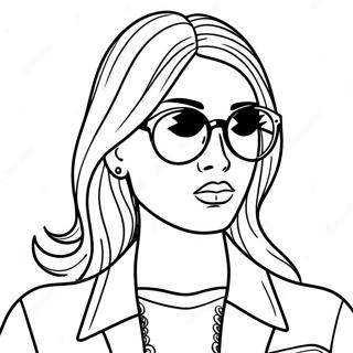 Halaman Mewarnai Baddie Keren Dengan Kacamata 77940-20456
