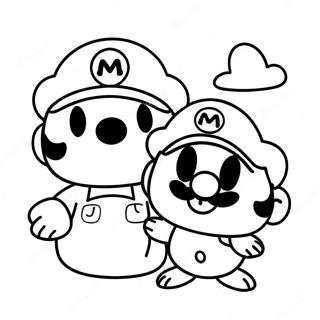 Halaman Mewarnai Petualangan Cappy Dan Mario 78068 20551