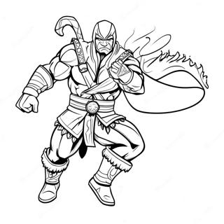 Halaman Mewarnai Sub Zero Membekukan Lawan 78121-20594