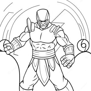 Halaman Mewarnai Sub Zero Membekukan Lawan 78121-20596