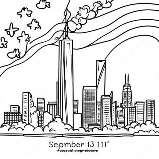 Halaman Mewarnai Penghormatan 11 September 78146-20612