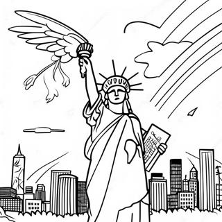 Halaman Mewarnai 11 September Yang Patriotik 78147-20615