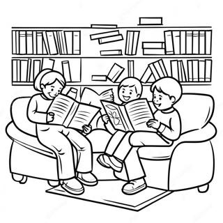 Halaman Mewarnai Anak Anak Membaca Di Perpustakaan 78481-20875