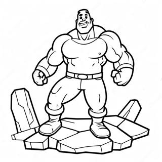 Halaman Mewarnai The Rock Dalam Aksi 78533-20915