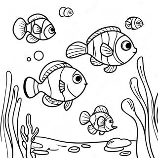 Halaman Mewarnai Menemukan Dory Berenang Dengan Nemo 78663 21017