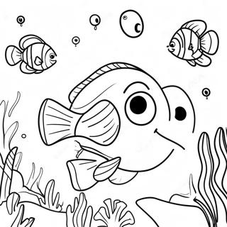 Halaman Mewarnai Menemukan Dory Berenang Dengan Nemo 78663 21019
