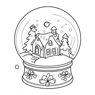 Halaman Mewarnai Snowglobe Musim Dingin 78944-21226