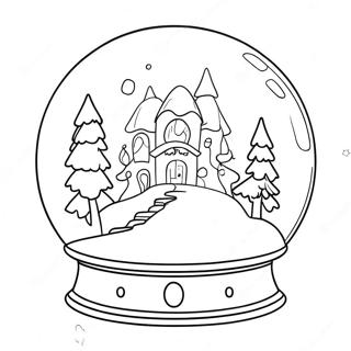 Halaman Mewarnai Snowglobe Musim Dingin 78944-21227