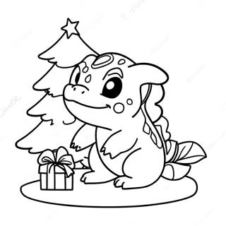 Halaman Mewarnai Bulbasaur Mendekorasi Pohon Natal 79049 21320