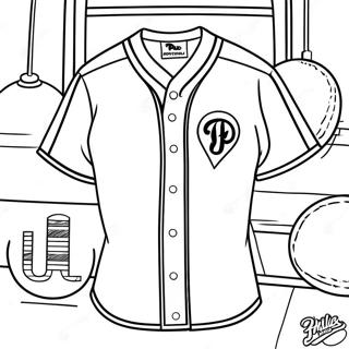 Halaman Mewarnai Seragam Phillies Vintage 79128 21381