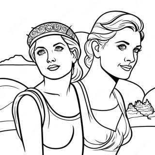Halaman Mewarnai Petualangan Diana Dan Roma 79152-21394