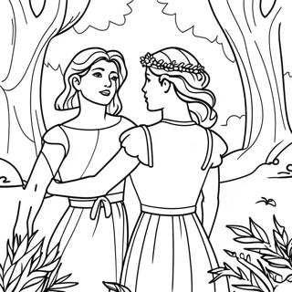 Halaman Mewarnai Diana Dan Roma Di Hutan Ajaib 79153-21397