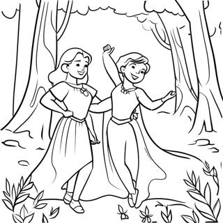 Halaman Mewarnai Diana Dan Roma Di Hutan Ajaib 79153-21398