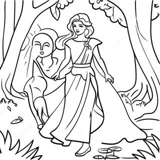 Halaman Mewarnai Diana Dan Roma Di Hutan Ajaib 79153-21399