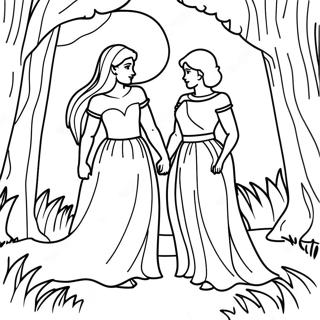 Halaman Mewarnai Diana Dan Roma Di Hutan Ajaib 79153-21400