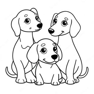 Halaman Mewarnai Keluarga Dachshund 79360 21562