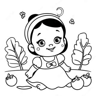 Halaman Mewarnai Bayi Putih Salju Yang Ceria 79566 21723