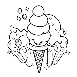 Halaman Mewarnai Kerucut Es Krim Menawan 79642-21773