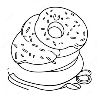 Halaman Mewarnai Donat Manis 79644-21783