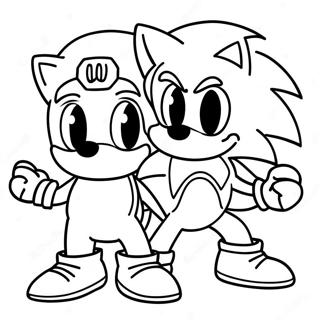 Halaman Mewarnai Sonic Dan Mario 79820-21894