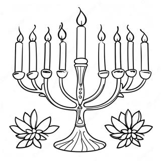 Halaman Mewarnai Menorah Berwarna 79924-21977