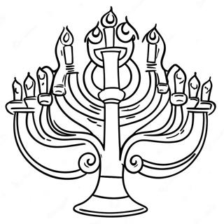 Halaman Mewarnai Menorah Berwarna 79924-21978