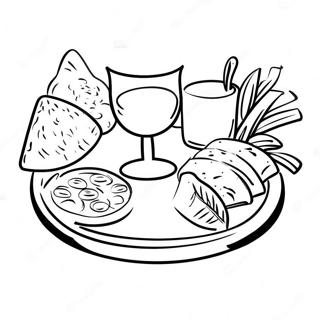 Halaman Mewarnai Piring Seder Paskah 79926 21985