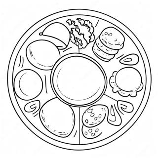 Halaman Mewarnai Piring Seder Paskah 79926 21986