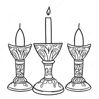 Halaman Mewarnai Lilin Shabbat Yang Menawan 79927-21990