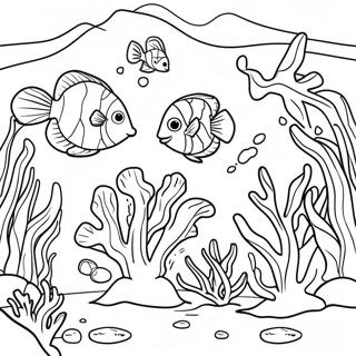 Halaman Mewarnai Pemandangan Terumbu Karang Yang Cerah 80028 22060