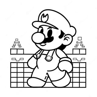 Halaman Mewarnai Mario 8 Bit 80155-22154