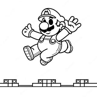 Halaman Mewarnai Mario 8 Bit Melompat 80156-22157