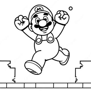 Halaman Mewarnai Mario 8 Bit Melompat 80156-22159