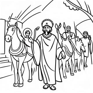 Halaman Mewarnai Prosesi Minggu Palma 80364 22327