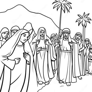 Halaman Mewarnai Prosesi Minggu Palma 80364 22328