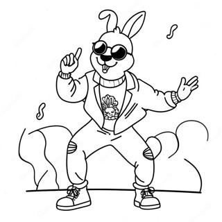 Bad Bunny Menampilkan Pertunjukan Langsung Halaman Mewarnai 80417-22369