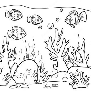 Halaman Mewarnai Terumbu Karang Berwarna Warni Di Bawah Laut 80541-22459