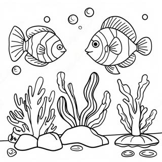 Halaman Mewarnai Terumbu Karang Berwarna Warni Di Bawah Laut 80541-22460